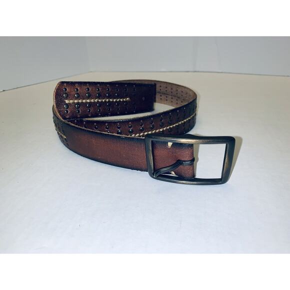 American Eagle Outfitters Unisex M Belt Brown Leather 1 3/8" Wide BOHO Western - Picture 1 of 8
